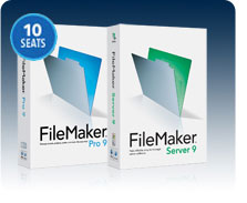 10 SEATS | FileMaker Pro 9 & FileMaker Server 9 Boxshots